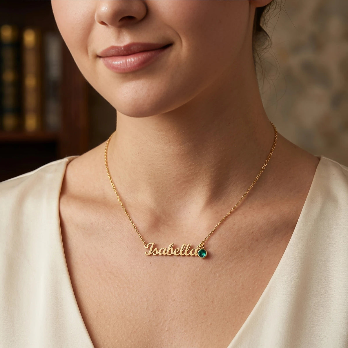 Custom Name Necklace with Birthstone – To My Granddaughter, Loved Forever & Always - The Love Sparkle