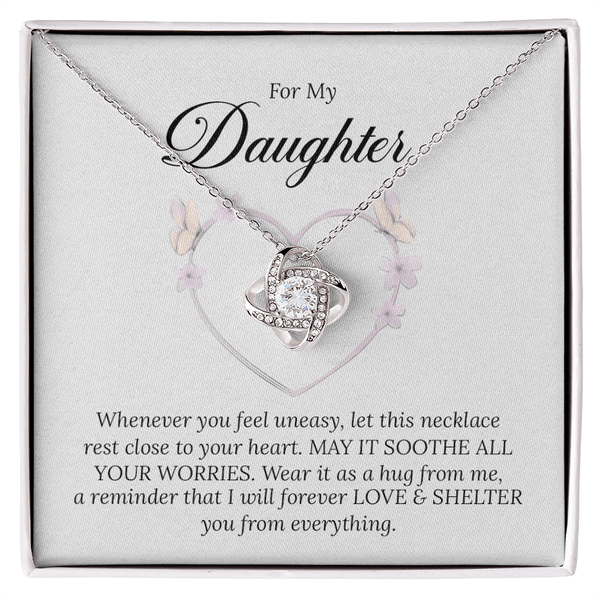 For My Daughter - Love Knot Necklace - "Love & Shelter" - The Love Sparkle