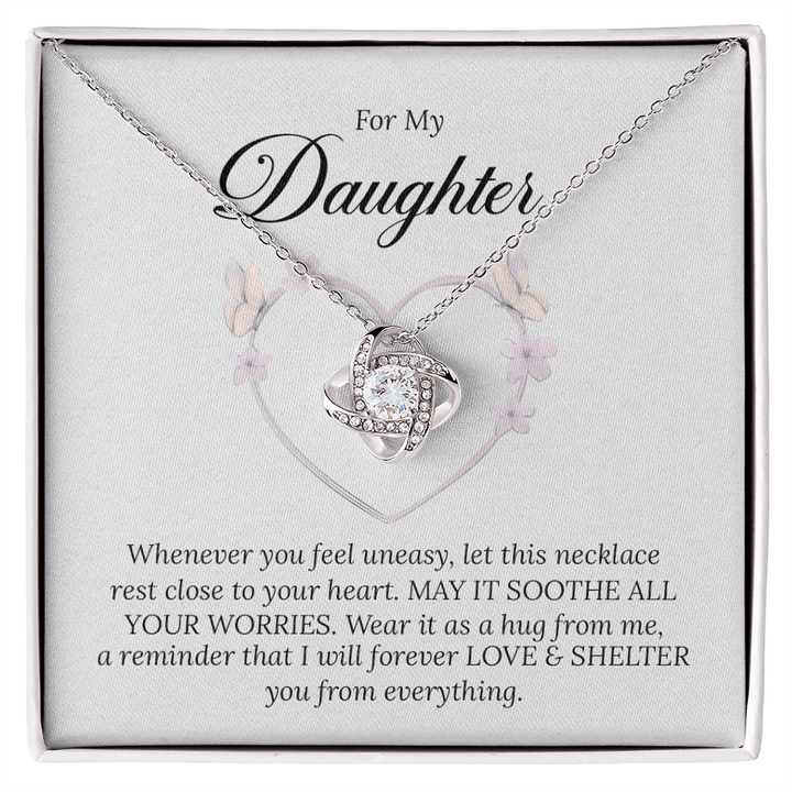 For My Daughter - Love Knot Necklace - "Love & Shelter" - The Love Sparkle