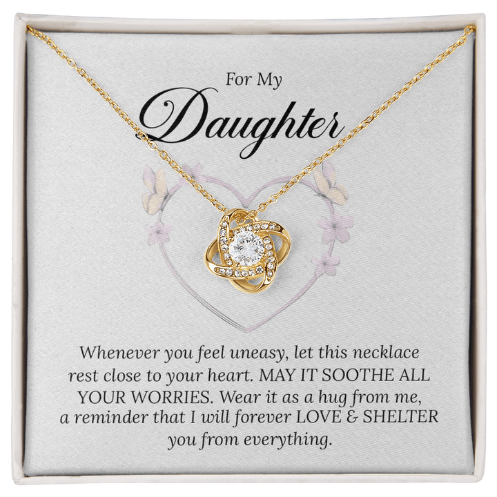 For My Daughter - Love Knot Necklace - "Love & Shelter" - The Love Sparkle