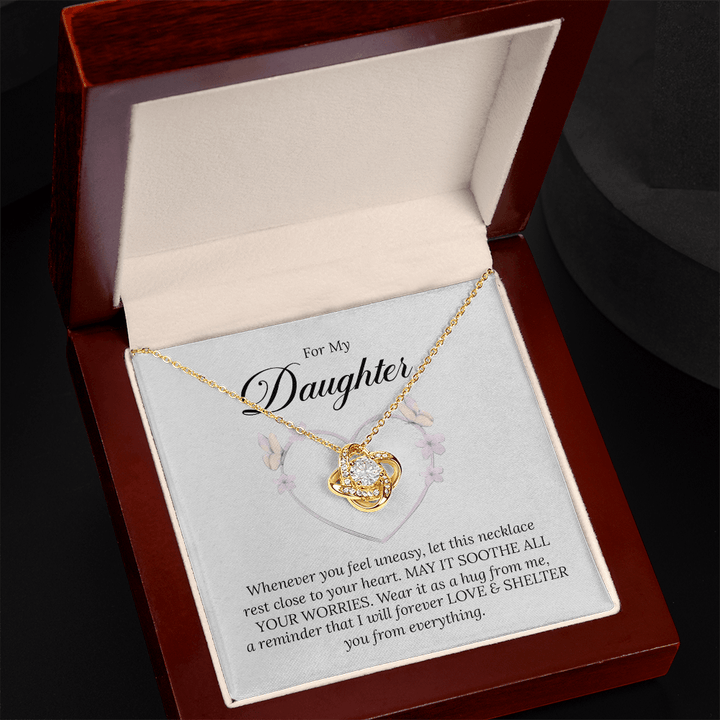 For My Daughter - Love Knot Necklace - "Love & Shelter" - The Love Sparkle