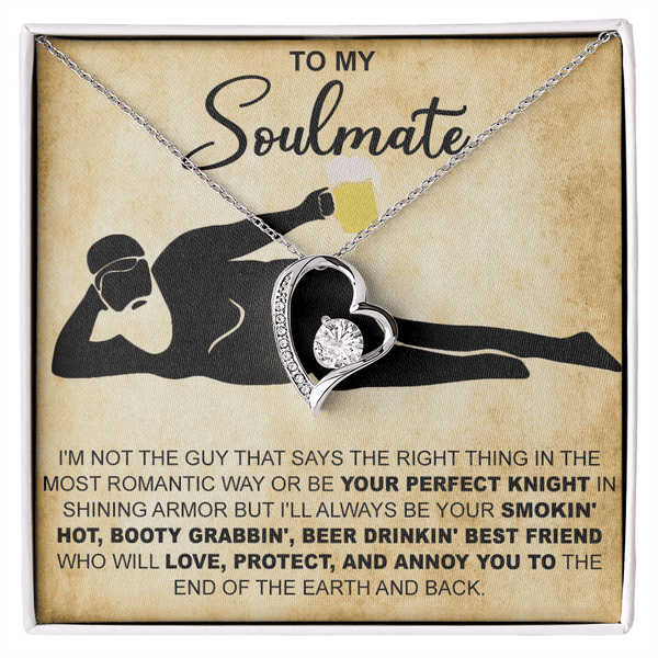 Funny Gift for Your Soulmate - Forever love Necklace - To My Smokin' Hot Soulmate - The Love Sparkle