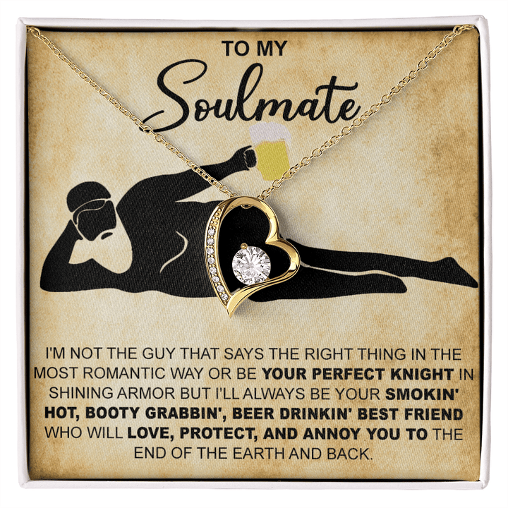 Funny Gift for Your Soulmate - Forever love Necklace - To My Smokin' Hot Soulmate - The Love Sparkle