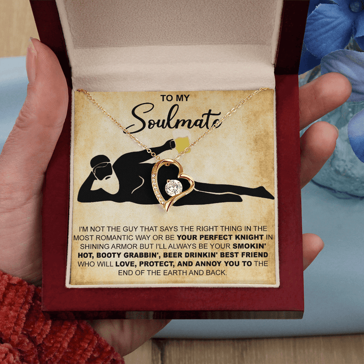 Funny Gift for Your Soulmate - Forever love Necklace - To My Smokin' Hot Soulmate - The Love Sparkle
