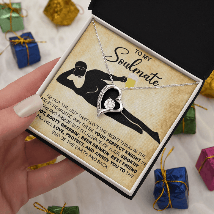 Funny Gift for Your Soulmate - Forever love Necklace - To My Smokin' Hot Soulmate - The Love Sparkle