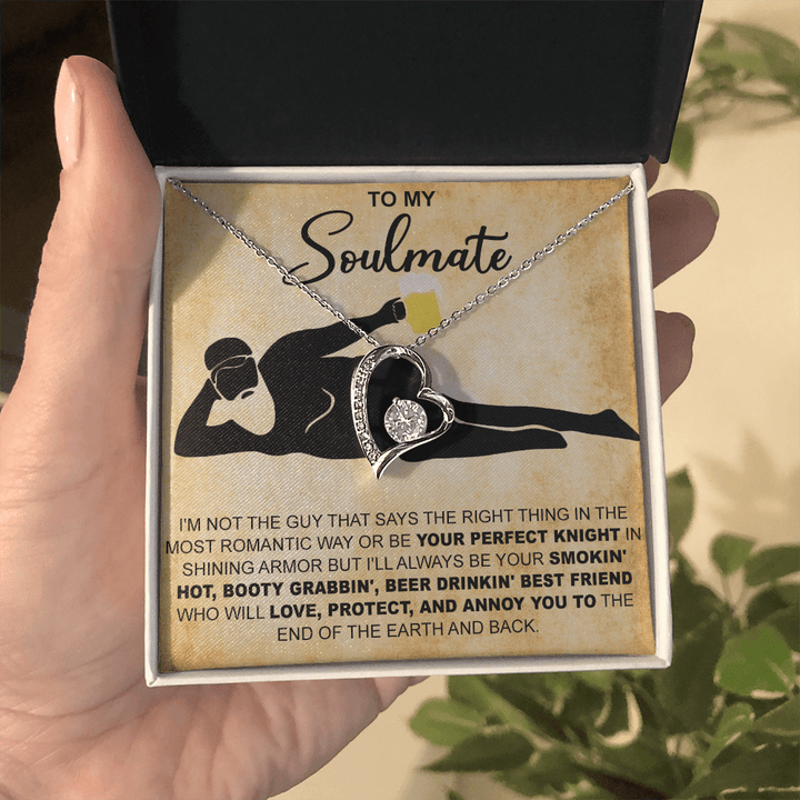 Funny Gift for Your Soulmate - Forever love Necklace - To My Smokin' Hot Soulmate - The Love Sparkle