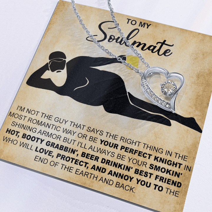 Funny Gift for Your Soulmate - Forever love Necklace - To My Smokin' Hot Soulmate - The Love Sparkle