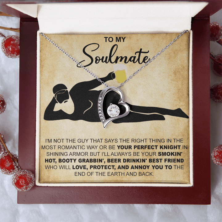 Funny Gift for Your Soulmate - Forever love Necklace - To My Smokin' Hot Soulmate - The Love Sparkle