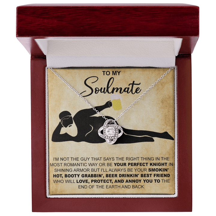 Funny Gift for Your Soulmate - Love Knot Necklace - To My Smokin' Hot Soulmate - The Love Sparkle