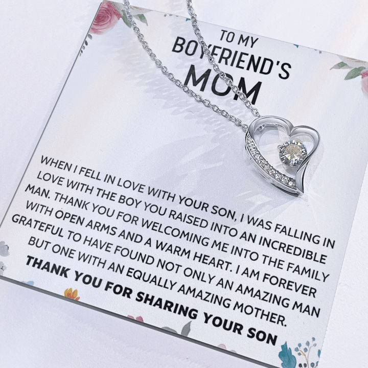 Gift for Boyfriend's Mom - Forever Love Necklace - Boyfriend's Mom Gift from Girlfriend - The Love Sparkle