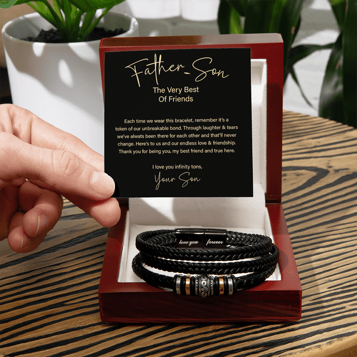 Gift for Dad - Love You Forever Bracelet - "Best Friends" - The Love Sparkle