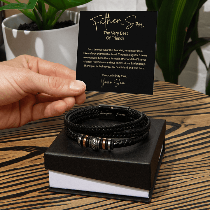Gift for Dad - Love You Forever Bracelet - "Best Friends" - The Love Sparkle