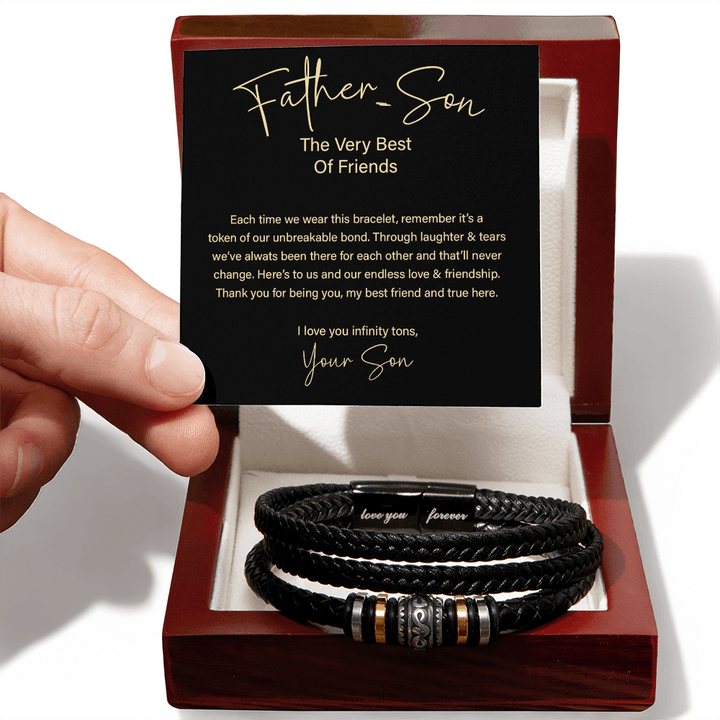 Gift for Dad - Love You Forever Bracelet - "Best Friends" - The Love Sparkle