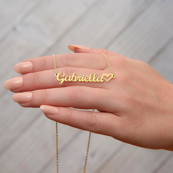 Gift for Daughter from Mom - Personalized Heart Necklace - The Love Sparkle