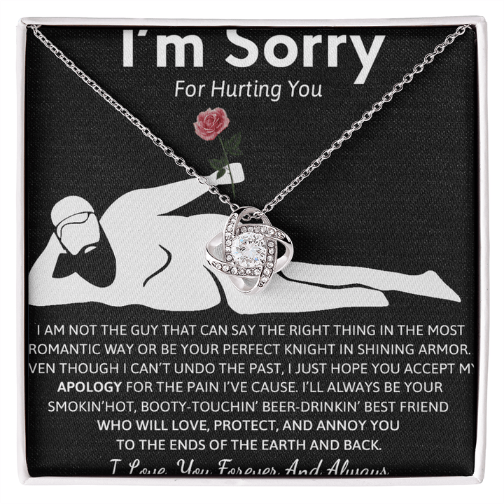 Gift for her - Love Knot Necklace - "I'm Sorry For Hurting You" Apology Gift - The Love Sparkle
