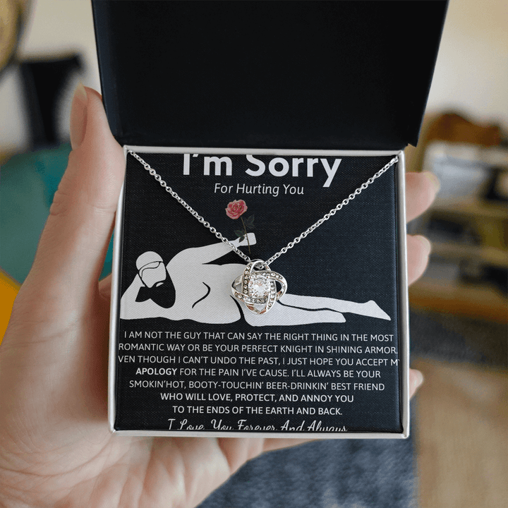 Gift for her - Love Knot Necklace - "I'm Sorry For Hurting You" Apology Gift - The Love Sparkle