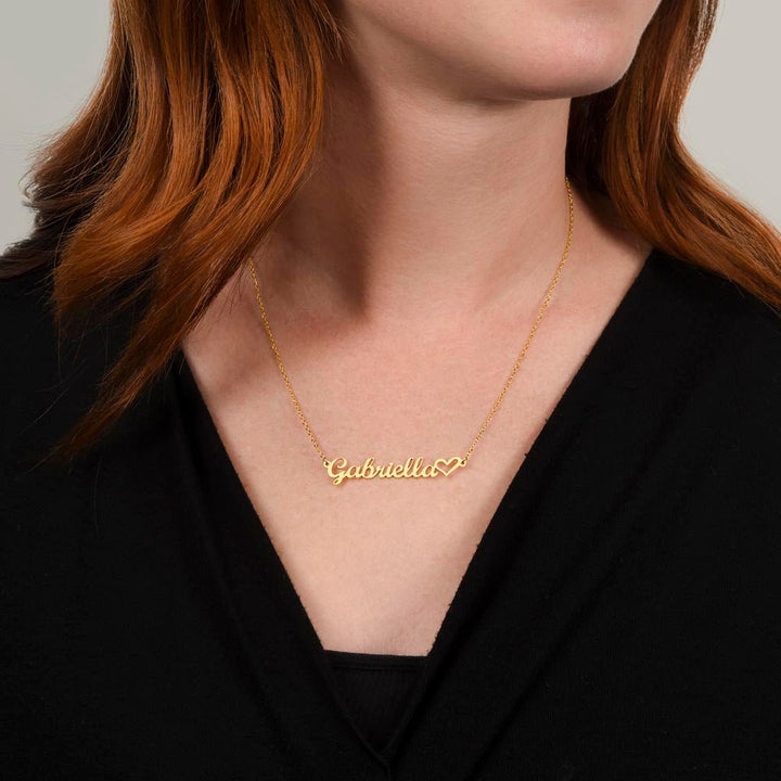 Gift for Wife, Girlfriend, Soulmate - Custom Heart Necklace - The Love Sparkle