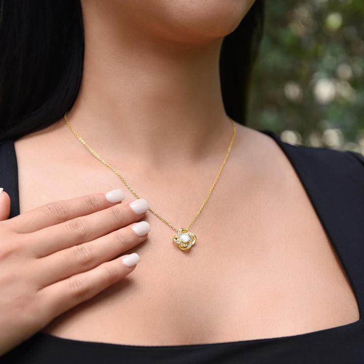 Gift for Wife, Soulmate - The Love Knot Necklace - The Love Sparkle