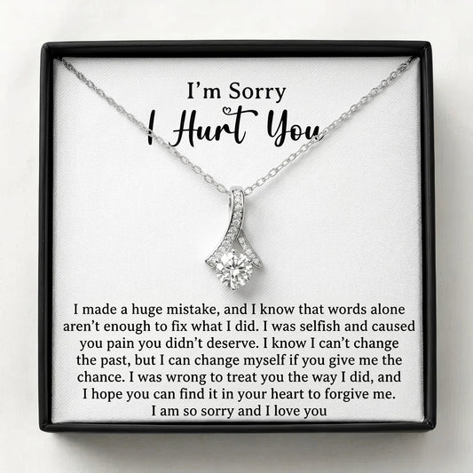 "I'm Sorry I Hurt You" Alluring Beauty Necklace - Sincere Apology Gift For Her - The Love Sparkle