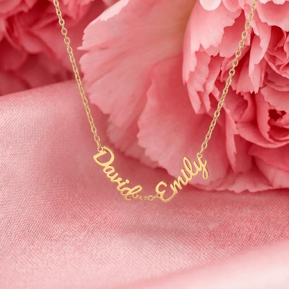 "I'm Sorry I Hurt You" Personalized Two Name Necklace – Say Sorry in a Way She'll Never Forget - The Love Sparkle