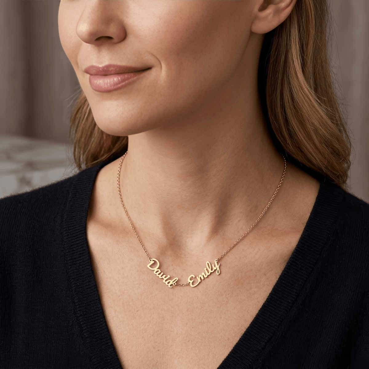 "I'm Sorry I Hurt You" Personalized Two Name Necklace – Say Sorry in a Way She'll Never Forget - The Love Sparkle