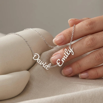 "I'm Sorry I Hurt You" Personalized Two Name Necklace – Say Sorry in a Way She'll Never Forget - The Love Sparkle