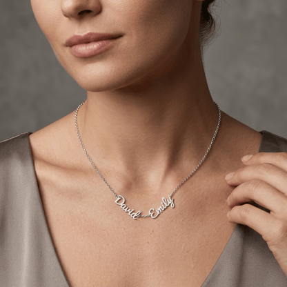 "I'm Sorry I Hurt You" Personalized Two Name Necklace – Say Sorry in a Way She'll Never Forget - The Love Sparkle