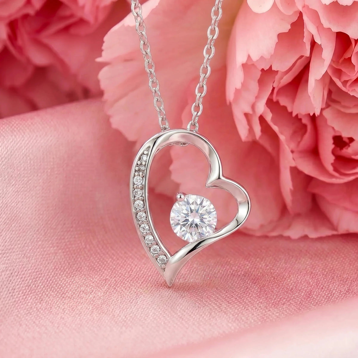 "Let's Start Over" Forever Love Necklace & Red Rose Box - Romantic Apology Gift - The Love Sparkle