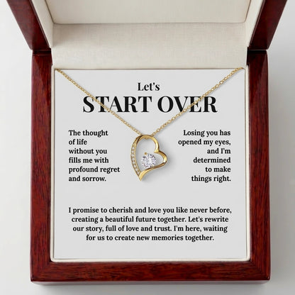 "Let's Start Over" Forever Love Necklace - The Ultimate Apology & Reconciliation Gift for Her - The Love Sparkle