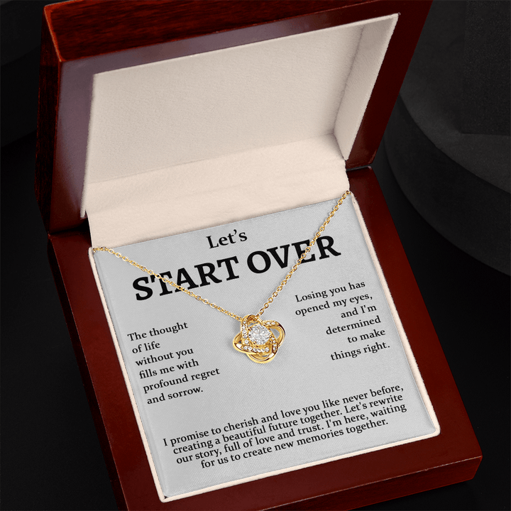 Meaningful Apology Gift for Wife or Girlfriend - Love Knot Necklace - Gift to Win Her Back - The Love Sparkle