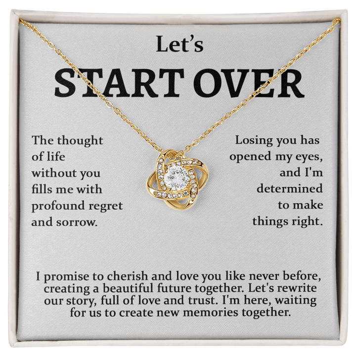 Meaningful Apology Gift for Wife or Girlfriend - Love Knot Necklace - Gift to Win Her Back - The Love Sparkle