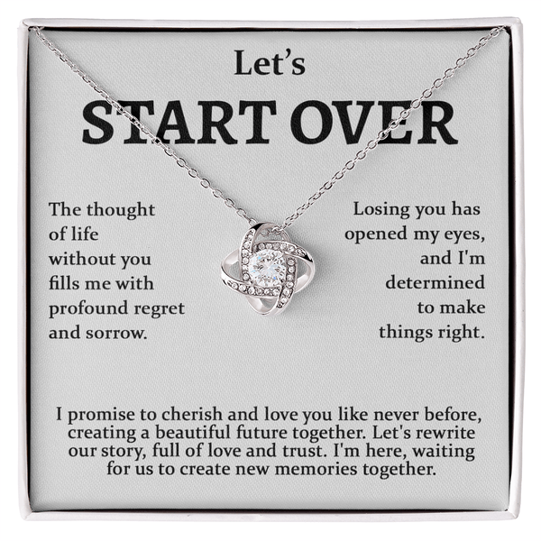Meaningful Apology Gift for Wife or Girlfriend - Love Knot Necklace - Gift to Win Her Back - The Love Sparkle