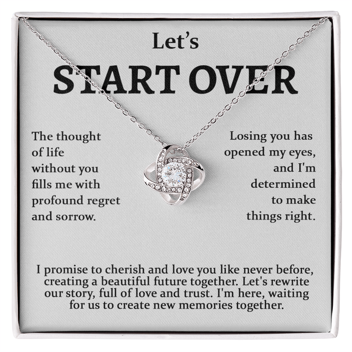 Meaningful Apology Gift for Wife or Girlfriend - Love Knot Necklace - Gift to Win Her Back - The Love Sparkle