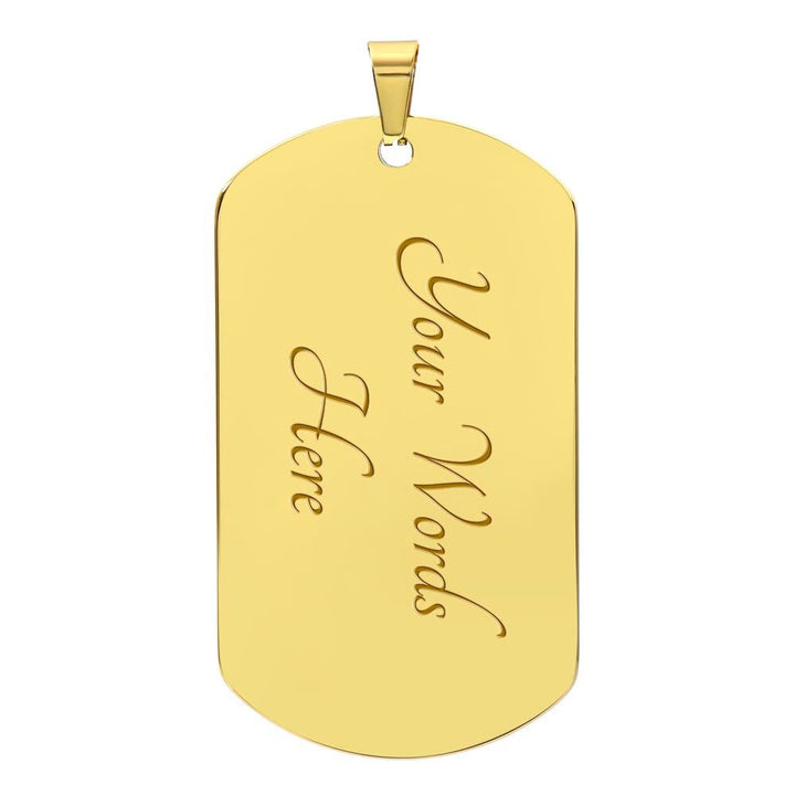 Mom to Son Gift - "Her Little Prince" Luxury Graphic Dog Tag Necklace - The Love Sparkle
