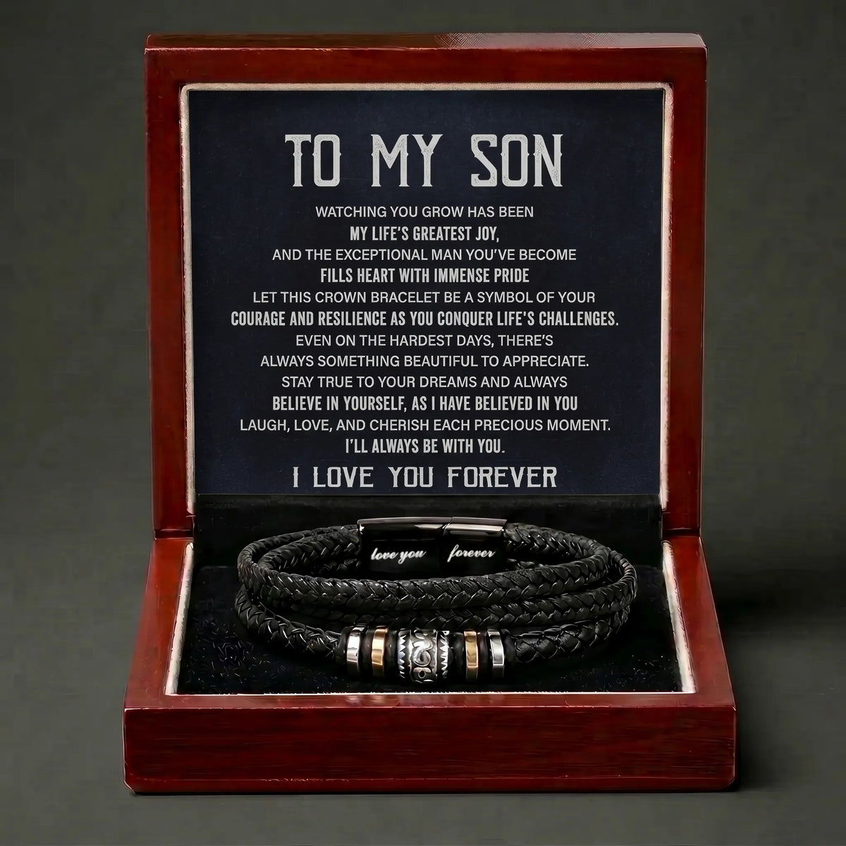 "My Life's Greatest Joy" Love You Forever Bracelet - Inspirational Gift For Son - The Love Sparkle