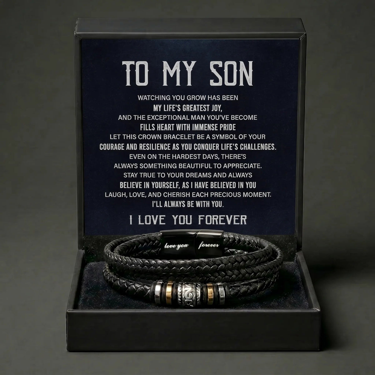 "My Life's Greatest Joy" Love You Forever Bracelet - Inspirational Gift For Son - The Love Sparkle