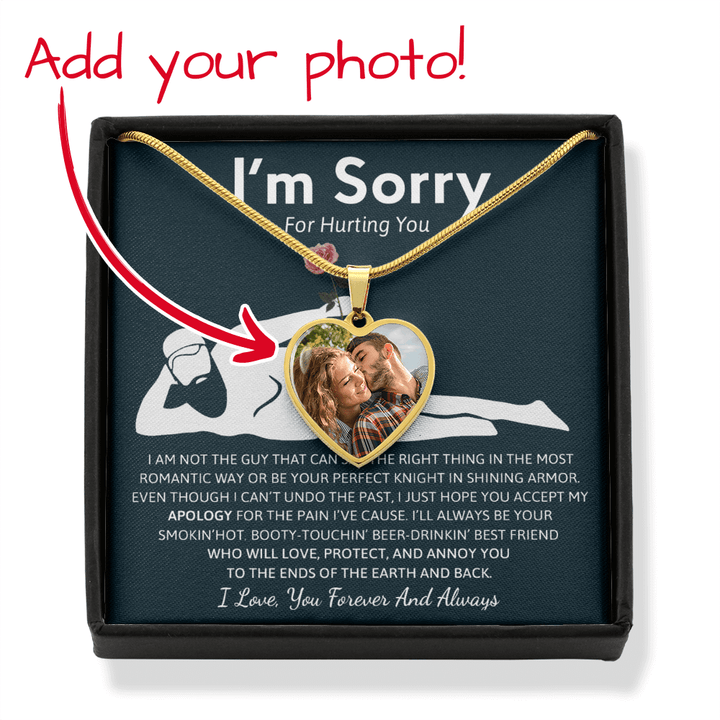 Personalized "I'm Sorry" Photo Necklace for Her - The Love Sparkle