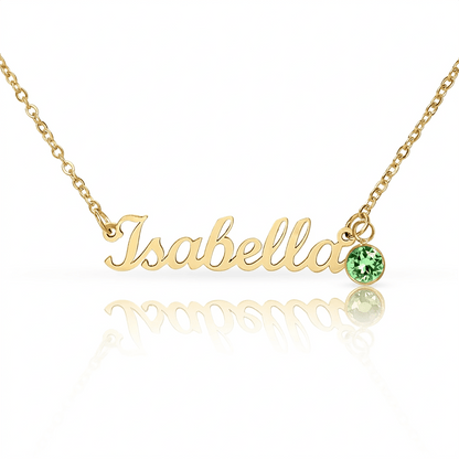 Personalized Name Necklace with Birthstone – Custom Elegant Jewelry - The Love Sparkle