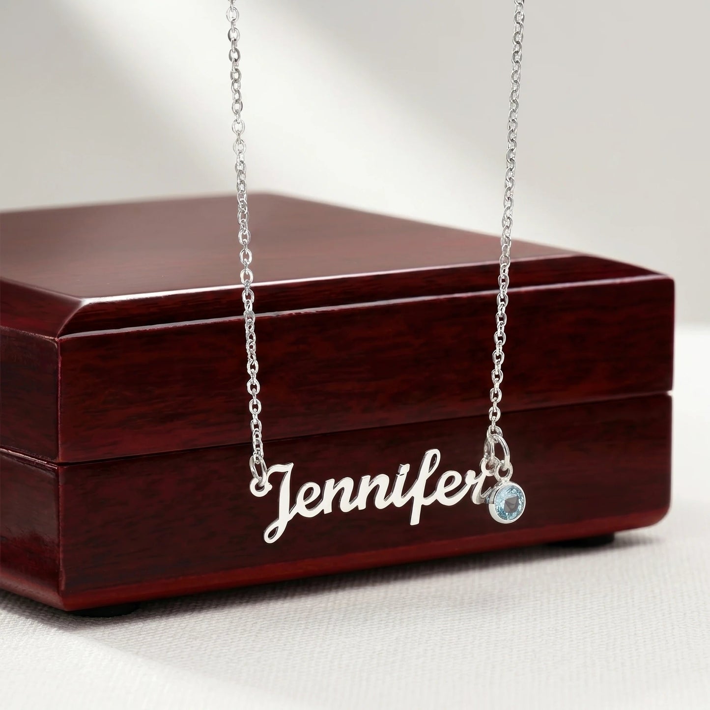 Personalized Name Necklace with Birthstone – Custom Elegant Jewelry - The Love Sparkle