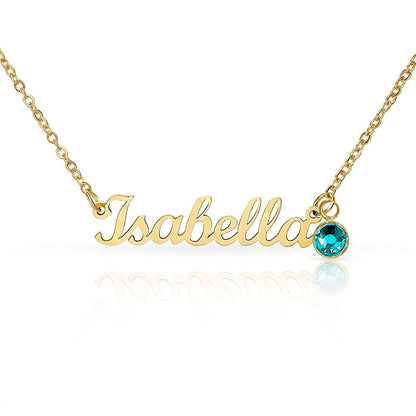Personalized Name Necklace with Birthstone – Custom Elegant Jewelry - The Love Sparkle