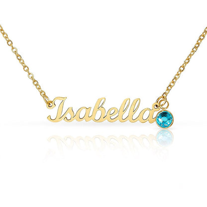 Personalized Name Necklace with Birthstone – Custom Elegant Jewelry - The Love Sparkle