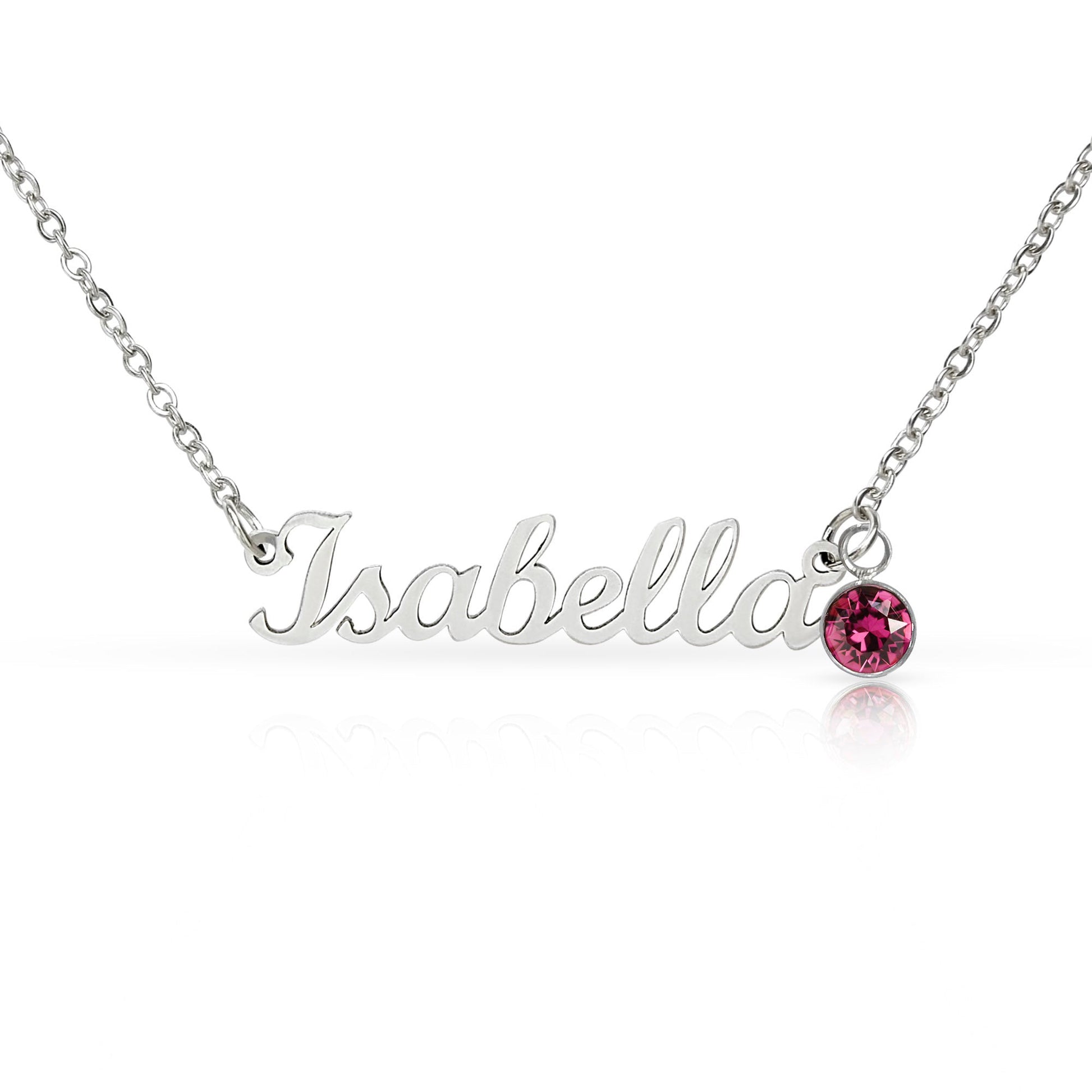 Personalized Name Necklace with Birthstone – Custom Elegant Jewelry - The Love Sparkle