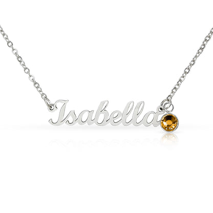 Personalized Name Necklace with Birthstone – Custom Elegant Jewelry - The Love Sparkle