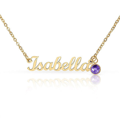 Personalized Name Necklace with Birthstone – Custom Elegant Jewelry - The Love Sparkle