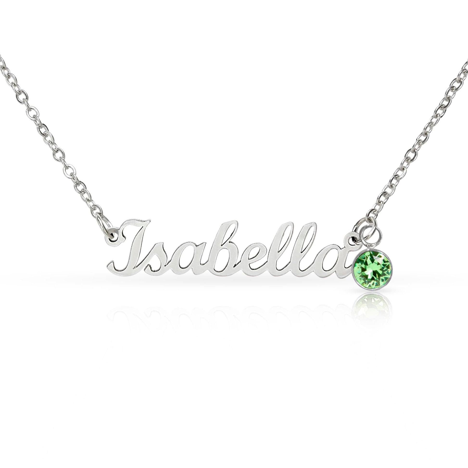 Personalized Name Necklace with Birthstone – Custom Elegant Jewelry - The Love Sparkle