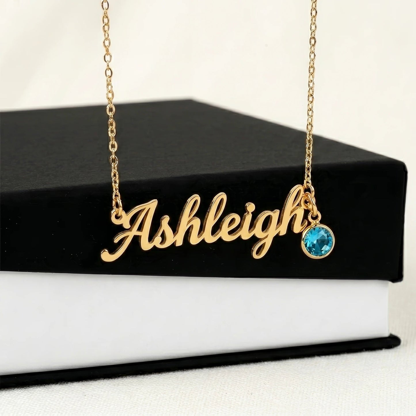 Personalized Name Necklace with Birthstone – Custom Elegant Jewelry - The Love Sparkle