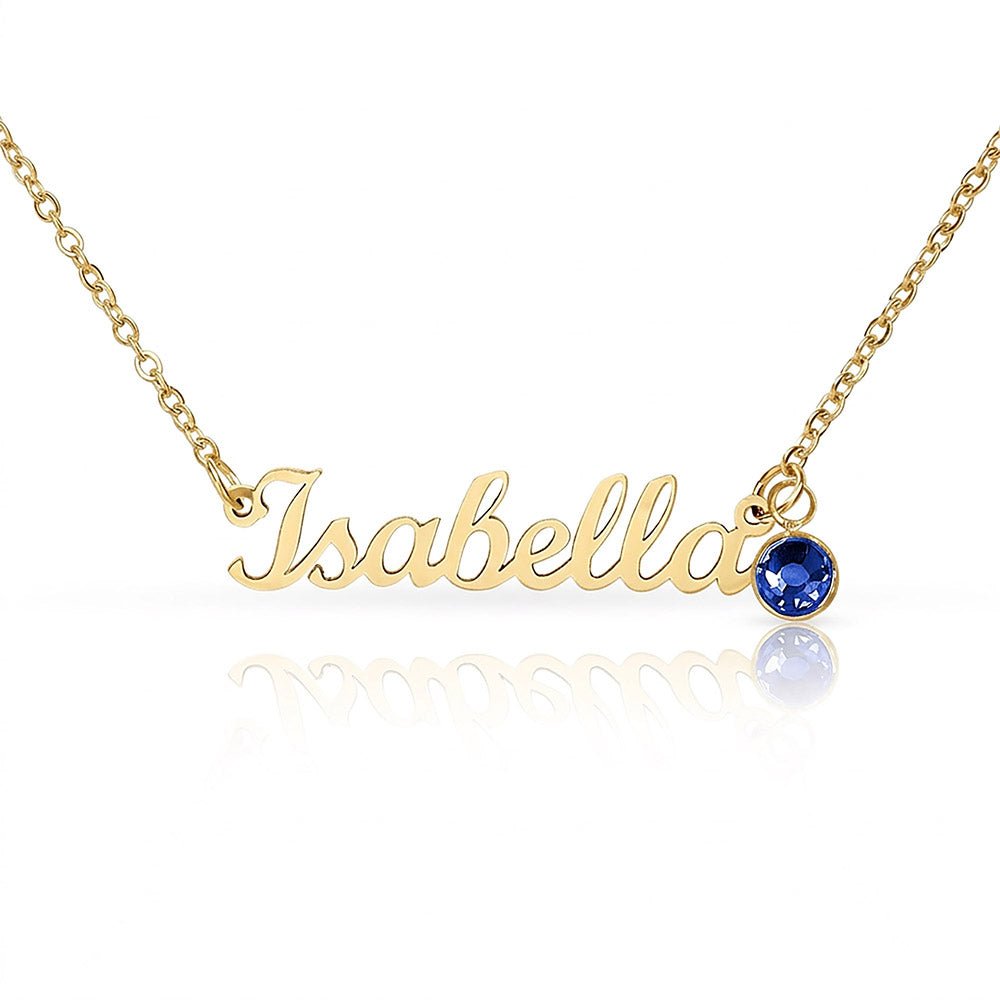 Personalized Name Necklace with Birthstone – Custom Elegant Jewelry - The Love Sparkle
