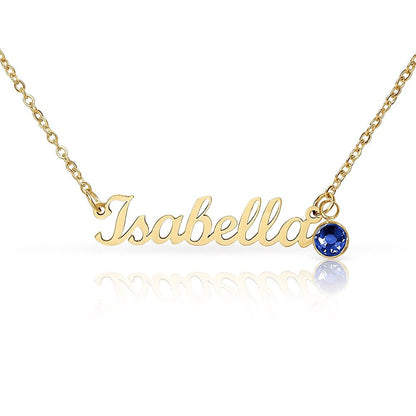 Personalized Name Necklace with Birthstone – Custom Elegant Jewelry - The Love Sparkle