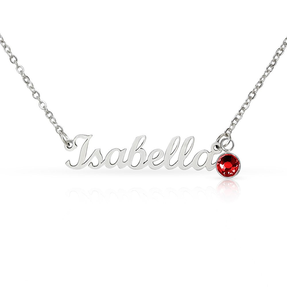 Personalized Name Necklace with Birthstone – Custom Elegant Jewelry - The Love Sparkle