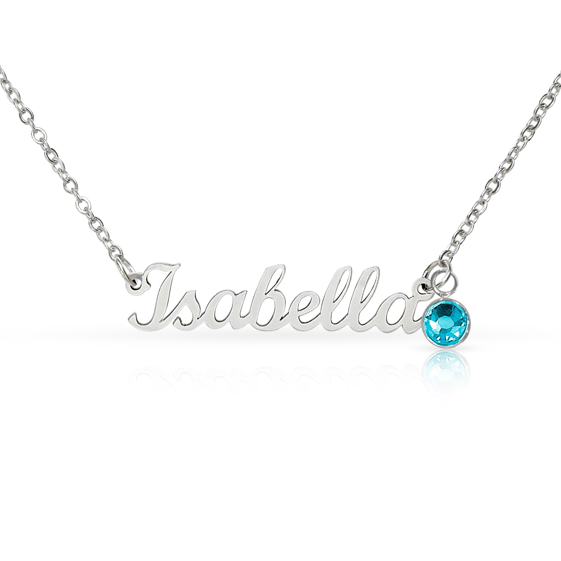 Personalized Name Necklace with Birthstone – Custom Elegant Jewelry - The Love Sparkle